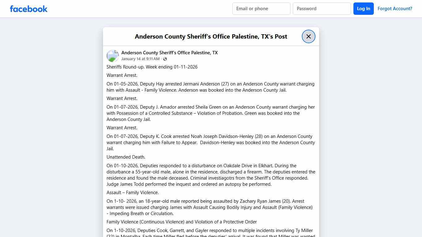 Sheriffs... - Anderson County Sheriff's Office Palestine, TX Facebook